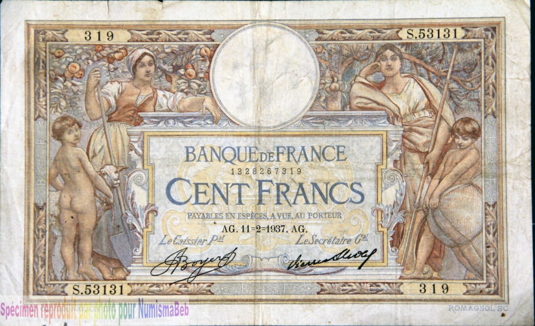 100 Francs Luc Olivier Merson